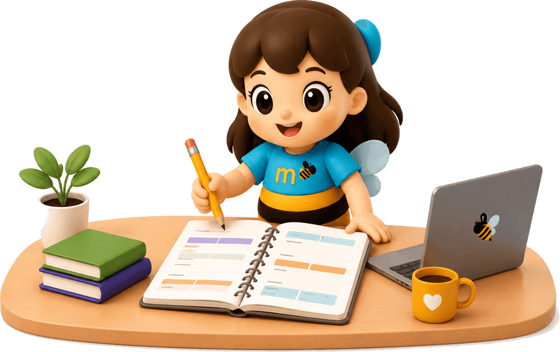 Maestra creando su planeación didáctica