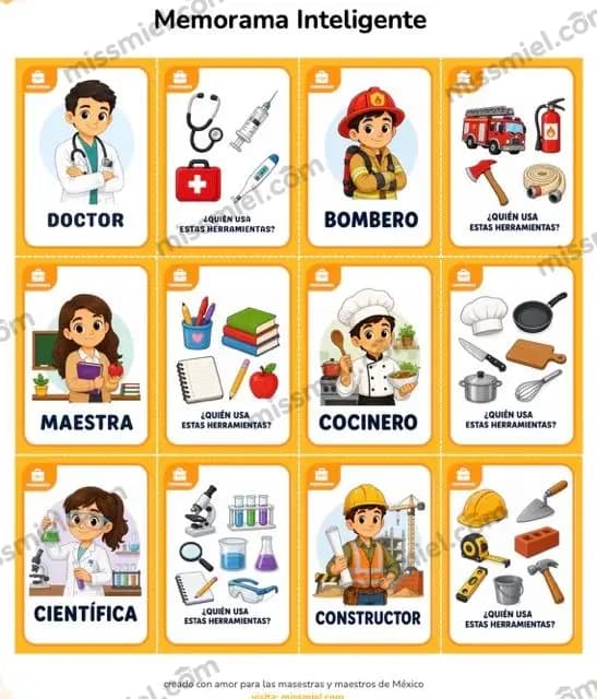 Memorama inteligente de profesiones